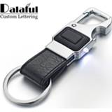 👉 Keychain leather Dalaful Custom Lettering LED Lights Lamp Beer Opener Bottle Multifunctional Men Car Key Chain Ring Holder K355