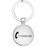 Keychain steel Custom Engraved Stainless Personalized Gift Customized Phone Number Anti-lost Keyring Key Chain Ring