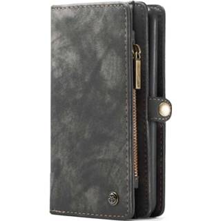 👉 Portemonnee zwart kunstleer unicolor unisex Luxe Lederen 2 in 1 Booktype voor de Samsung Galaxy A71 - 8720007753243