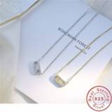 👉 Hanger zilver vrouwen Elegant Boho Lab Diamond Pendant Real 925 Sterling Silver Charm Party Wedding Pendants Necklaces For Women Simple Jewelry Gift