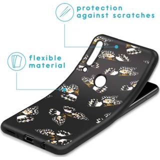 👉 Zwart wit TPU dieren unisex Design voor de Huawei P30 Lite hoesje - Vlinder / 8719295273779