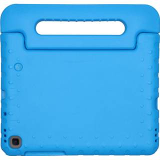 👉 Handvat unicolor blauw unisex kinderen TPU Kidsproof Backcover met voor de Samsung Galaxy Tab S6 Lite - 8719295404265