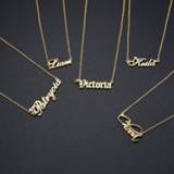 👉 Steel vrouwen Vnox Personalized Name Necklace Custom Made Any Font Stainless Metal Women Jewelry