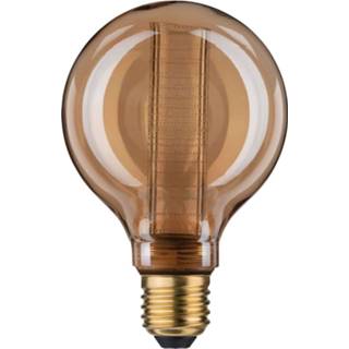 👉 Glas warmwit LED bollamp E27 4W G95 Inner Glow ringpatroon