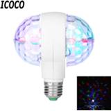 Discolamp ICOCO LED 6W Rotating Bulb Light with Dual Head Magic Stage Disco Lamp Double-headed Colorful Sale