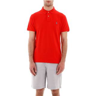 👉 Poloshirt XL male rood Slim fit polo shirt