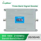 👉 Repeater Newest GSM 2G 3G 4G Cell Phone Booster Tri Band Mobile Signal Amplifier LTE Cellular DCS WCDMA 900/1800/2100MHz Kit