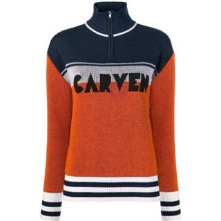 👉 Sweater l vrouwen oranje Color Block