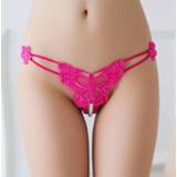 👉 Pantie vrouwen meisjes SM Low Waist Women Underpants Open Crotch Lace Underwear Pearl Massage Vaginal Sexy Panties Porno Girl Hollow T Pants