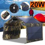 👉 Batterij oplader Foldable 20W USB Solar Panel Portable Folding Waterproof Charger Mobile Power Battery Outdoor Equipment