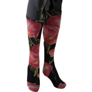 👉 Sock nylon m vrouwen roze Floral Tulip Socks