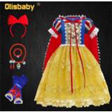 👉 Dress wit meisjes Christmas Fancy Snow White Birthday Luxurious Lace Communion Dresses Carnival Costume Fairy Frock for Girls Infant