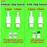 👉 Chipboard 4PCS/LOT Lightning Dock USB Plug with chip board or not Male connector welding Data OTG line interface DIY cable For iphone