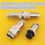 👉 Docking 1set GX16 Butting Male & Female 16mm Circular Aviation Socket Plug 2/3/4/5/6/7/8/9/10 Pin Wire Panel Connectors