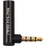 Microphone REXLIS 1PC 3.5mm Male to Female 90 Degree Right Angled Adapter Audio Jack Stereo Plug Connector