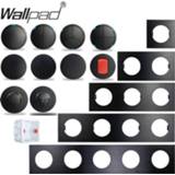 👉 Lichtschakelaar zwart Wallpad L6 Black Aluminum 1 2 3 4 Gang Wall Light Switch Intermediate Water Heater AC DP 2P DIY Free Combination