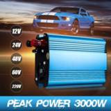 👉 Inverter Car 3000W DC 12/24/48/60V To AC 220V Voltage transformer Pure Sine Wave Solar Power Inverte for truck