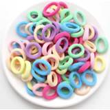 Rubber meisjes vrouwen kinderen 100pcs Mix Color Girls Colorful Elastic Hair Rope Tie Ponytail Holders Accessories Girl Women Bands For Children Kids