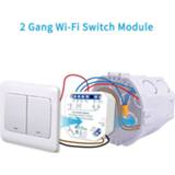 👉 Switch Tuya Smart Life Wifi 2 Gang Relay Breaker Module Lighting Google Home Alexa Echo Remote Control Timer DIY