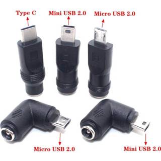 Power connector 5V DC 5.5 * 2.1 mm Jack USB Type C USB-C Type-c 5.5mm *2.1mm Mini Right & Micro Adapter 1pcs