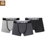 👉 Knicker Youpin cottonsmith Cotton men underpants 3pcs knickers Boxer Soft High Stretch Mid-Waist Shorts Breathable comfort for COTTONSM