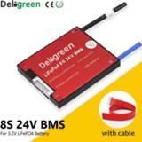 👉 Battery pack Deligreen 8S 24V 15A 20A 30A 40A 50A 60A BMS for lithium LiNCM LiFePO4