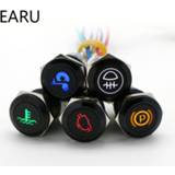 👉 Switch zwart 16/19/22mm Oxide Black Metal Push Button LED Light DIY Logo Symbol Icon Signal Customization Waterproof Car Power