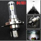 Hoofdlamp wit H4/HS1 12V 40W 8-LED COB 6500K White Motorcycle Hi/Lo Beam Headlight Lamp Bulbs 12V40W Led Light Bulb for