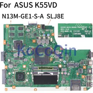 👉 Moederbord KoCoQin Laptop motherboard For ASUS K55VD Core SLJ8E N13M-GE1-S-A1 Mainboard REV.3.0 tested