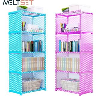 👉 Organizer 4/5/6 Layer Simple Bookshelf Easy Assembled Storage Shelf For Books Floor Standing Bookcase Cabinet Home