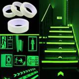 👉 3/4/5m 2cm Luminous Fluorescent Night Self-adhesive Glow In The Dark Sticker Tape Safety Security Home Decoration Warning