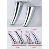 👉 Sofa 4Pcs/Lot Zinc Iron inclined Leg Feet Chrome Furniture With Screws
