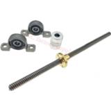 👉 Shaft 3D Printer CNC T8-400mm Lead Screw Set KP08 Coupling Thread 8mm T8 Lead8mm Length100mm200mm300mm450mm500mm600mm THSL Rods