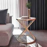 👉 Sofa small Fashion design round coffee table modern simple marble side bedside luxury corner end