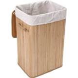 👉 Organizer Bamboo Laundry Hamper Basket Wicker Clothes Storage Bag Sorter Bin Lid Washing Cloth Rangier