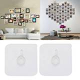 Hanger 2/4Pcs Seamless Strong Self Adhesive Hook Holder Wall Hanging kits For Photo Frame Painting Picture Poster Clock No Drill