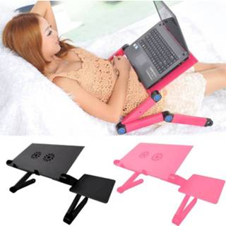 👉 Sofa 420*260mm Adjustable Aluminum Laptop Desk Stand Table Vented Ergonomic TV Bed Working Office PC Riser Couch #T