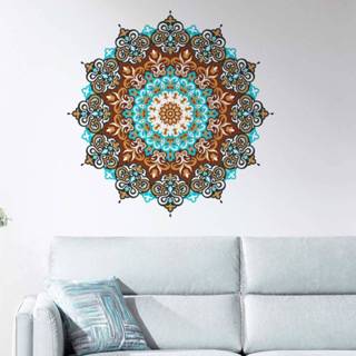 👉 Muursticker PVC One-Size veel kleurig mannen Mandala bedrukte