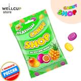 👉 Lollipop mannen Candyshop lollipops with a taste of mango, passion, pineapple, package, 80 GR.