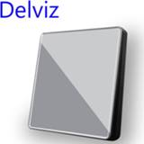 👉 Switch grijs Delviz Crystal glass Switch, 1/2/3/4 Gang 2 Way, Grey panel Cable TV socket, RJ45 Computer Outlet, EU Standard Wall Light