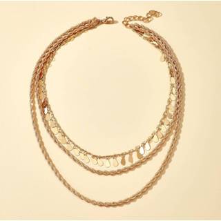 Kwast legering goud Twist meerlagige ketting