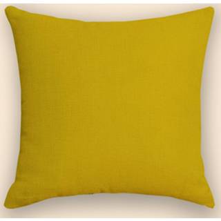 Kussenhoes vulling polyester One-Size geel in effen kleur zonder
