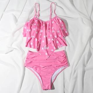 👉 Tankini polyester S M baby roos baby's Schattig Geometrisch Ruches