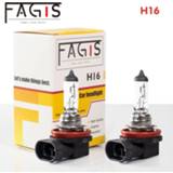 👉 Hoofdlamp Fagis 2PCS Longlife H16 Halogen Bulb 12V 19W PGJ19-3 Base 3350K Car Fog Lights Clear Quartz Glass Auto HeadLight Lamp