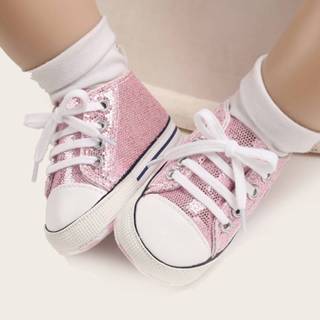👉 Sneakers roze baby's Tekst Baby sneaker