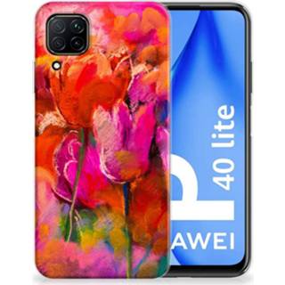 👉 Hoesje maken Huawei P40 Lite Tulips 8720215530896