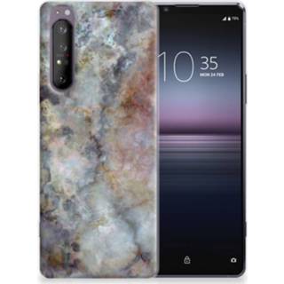 👉 Siliconen hoesje grijs marmer Sony Xperia 1 II TPU 8720215978124