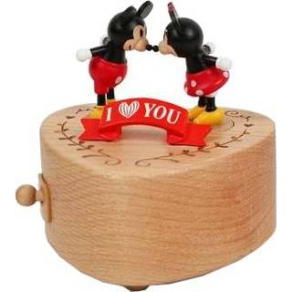 👉 Muziekdoosje hout junior naturel Disney muziekdoos Mickey loves Minnie Wooderful Life 8,8 cm 4711717259860