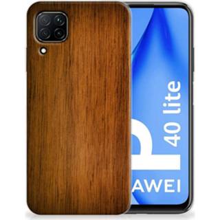 👉 Bumper hoesje hout Huawei P40 Lite Donker 8720215706758