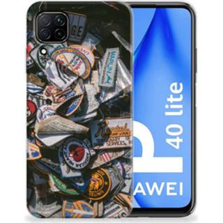 👉 Siliconen hoesje Huawei P40 Lite met foto Badges 8720215801422